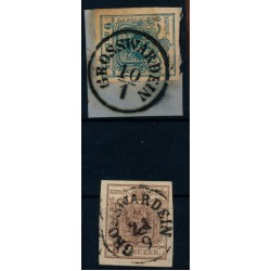 Österreich 1850 2Stk.Marke:9kr und 6kr, GROSSWARDEIN (U)