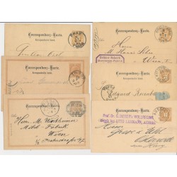 Österreich 188.- 6Stk. Korr-Karten! Interessantes Lot!