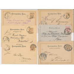 Österreich 188.- 6Stk. Korr-Karten! Interessantes Lot!