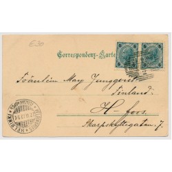 Österreich 1902 2*5h auf Ansichtskarte MARIENBAD nach FINNLAND!