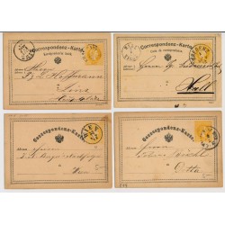 Österreich 187. 4Stk.Korr-Karten! Interessantes Lot!