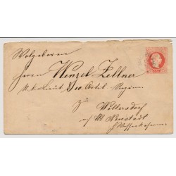 Österreich 1876 5kr GA-Umschlag SCLUCKENAU (B) Kl:15P! - WÖLLERSDORF