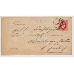 Österreich 1870 5kr GA-Umschlag JAUERNIG (Sch) Kl:10P! Nach AUSLAND!