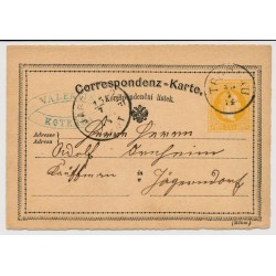 Österreich 1874 2kr Korr-Karte TROPPAU (Sch) nach JÄGERNDORF. Schön!