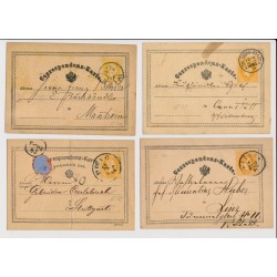 Österreich 187. 4Stk.Korr-Karten! Interessantes Lot!