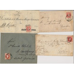 Österreich 187. 4Stk. Briefe! Interessant!