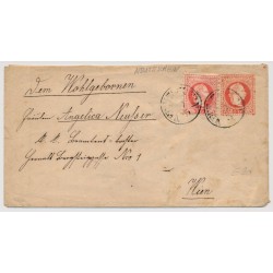 Österreich 18.. 5kr GA-Umschlag, +5kr 2.Gew. Brief NEUTITSCHEIN (M)