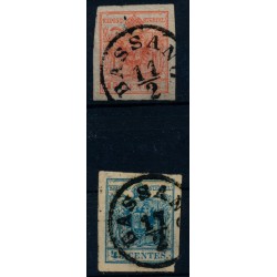 LOMBARDEI-VENETIEN 1850 15C, HP, Type III. ANTIGNATE