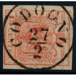 LOMBARDEI-VENETIEN 1850 15C, HP, Type III. RANDDRUCK! CODOGNO