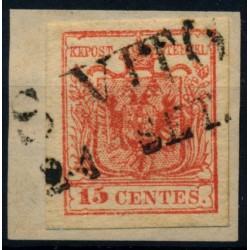 LOMBARDEI-VENETIEN 1850 15C, HP, Type III. S.VITO