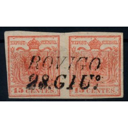 LOMBARDEI-VENETIEN 1850 2*15C PAAR! HP, Type III. ROVIGO. Attraktiv!