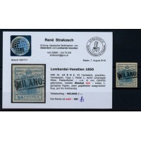 LOMB-VEN 1850 45C, HP, TYPE I.! P.F.! STÖCKEL 162! GERIPPTES P.! MILANO
