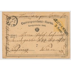 Österreich 1873 2kr Karte von REICHENAU (B) Kl:30P! Nach WIEN.