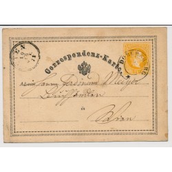 Österreich 1871 2kr Karte von DOBERSBERG (Nö) Kl:30P! Nach WIEN. Schön!