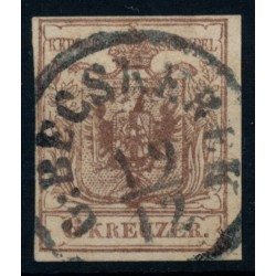 Österreich 1850 6kr, PLATTENFEHLER bei KREUZER! G:BECSKEREK (Tb)