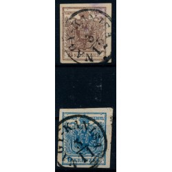 Österreich 1850 2Stk.Marke! 6kr und 9kr, NAGY-KANISA (U) Schön!