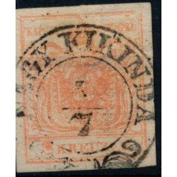 Österreich 1850 3kr, MP, Type III. NAGY KIKINDA (Tb) Mü:10P!