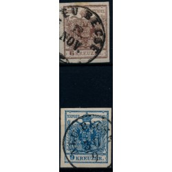 Österreich 1850 6kr und 9kr Verschiedene NEU BECSE (Tb) Mü:15 bzw. 12P!
