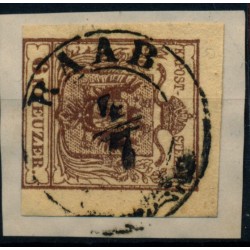 Österreich 1850 6kr, HP, Type III. ÜBERFÄRBTER DRUCK! RAAB (U)