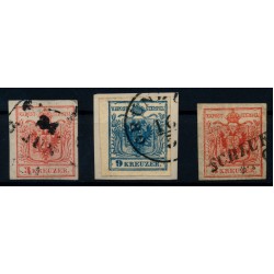 Österreich 1850 3Stk.Marke! Alle mit Bestimmungen bzw. Signums!