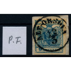Österreich 1850 9kr, HP, Type III.a, PLATTENFEHLER! ALT-ORSOSVA.