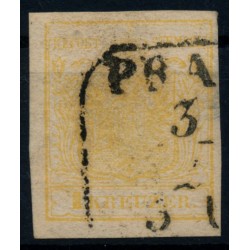 Österreich 1850 1kr, gelbocker, MP, PRAG. Attraktiv!