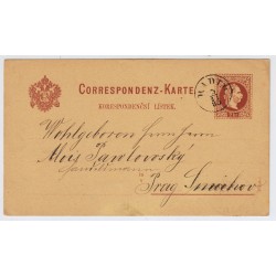 Österreich 1883 2kr Karte RADIM (B) Kl:30P! Nach PRAG. Sehr schön!