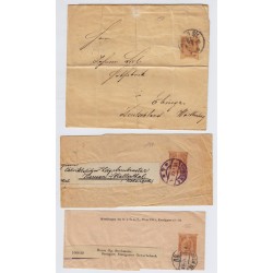 Österreich 189.- 3Stk. Zeitungs-/Drucksachenschleifen! Interessant!