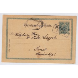 Österreich 1901 5h Karte MERAN (Tirol) nach IMST.