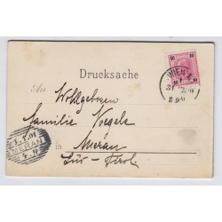 Österreich 1900 10h Drucksache (Kalendar 1901!) vom 31.12.1900 aus WIEN