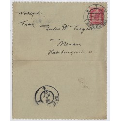 Österreich 1905 10h Karte (Inhalt) INNSBRUCK (Tirol) nach MERAN