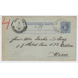 Österreich 1858 10kr Karte zur PNEUMATISCHEN EXPRESSBEFÖRDERUNG.