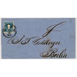 Österreich 18.. 15kr, Type II. auf AUSLANDS-Faltbrief WIEN nach BERLIN