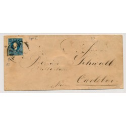 Österreich 185. 15kr, TYPE I.! ÜBERFÄRBTER DRUCK! Briefkuvert WIEN