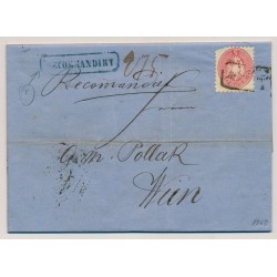 Österreich 1867 5+2*5kr REKO-Brief (Inhalt) mit TRIEST/Recommandirt
