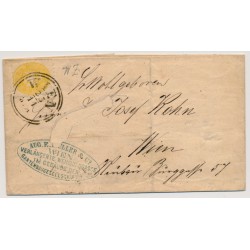 Österreich 186. 2kr Wz.! Brief (klein Mangel vorderseitig) WIEN Stempel.