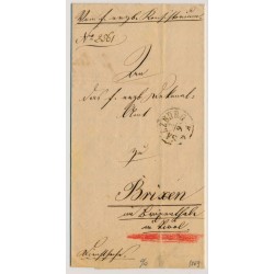 Österreich 1869 Brief (Inhalt) SALBURG nach BRIXEN. Schön!