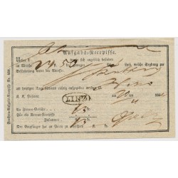 Österreich 1854 AUFGABS-RECEPISSE mit LINZ Stempel. Schön und frisch!