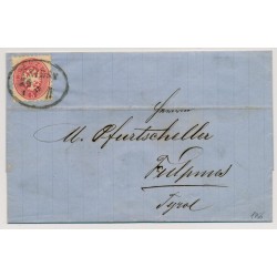 Österreich 1866 5kr, Faltbrief von TRIEST nach VULPMES. Attraktiv!