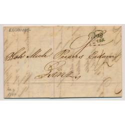 Österreich 1847 Brief (Inhalt) RECHUNG! PRAG nach LINZ. Schön!