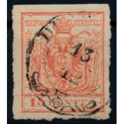 LOMBARDEI-VENETIEN 1850 15C, An 3 Seiten gerissen! DESENZANO. Dr.Ferch.s