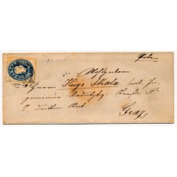 ÖSTERREICH 186. 15kr, Briefkuvert, POLA (Kü) nach GRAZ.