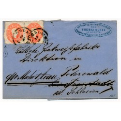ÖSTERREICH 1862 2*5kr, PAAR! Brief, OLLMÜTZ, WEITERGESANDT! Schön!