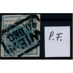 ÖSTERREICH 1850 9kr, HP, Type II.! U.M.! PLATTENFEHLER! WIEN. Schön!