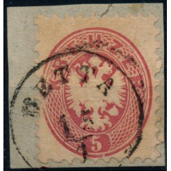 ÖSTERREICH 1864 5kr, GRoßes WASSERZECHEN! DETTA (Tb) Mü:15P!