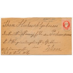 ÖSTERREICH 188. 5kr, Briefkuvert, RUDOLFSTADT (B) Kl:40P! Nach WIEN. Schön!