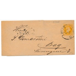 ÖSTERREICH 1878 2kr Zeitungsschleife (komplett!) EGER/STADT nach PRAG. Schön!