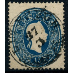 ÖSTERREICH 1861 15kr, dunkelblau, LUNDBREGH (Ks) Mü:90P! Attraktiv!