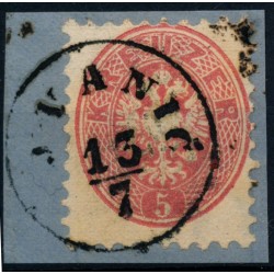 ÖSTERREICH 1864 5kr, WASSERZEICHEN! JVANIC (Km) Mü:35P! Schön!