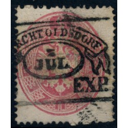 ÖSTERREICH 1863 5kr, PERCHTOLDSDORF (Wv) FAHNENSTEMPEL, Mü:525P! Schön!